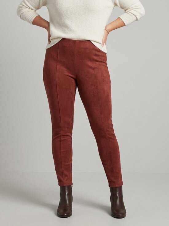Anthropologie Pants - Anthropologie Faux Suede Burgundy Leggings